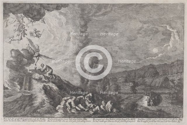 The Agony in the Garden, from 'Iconographia', 1670. Creator: Melchior Küsel.
