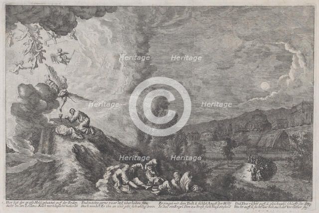 The Agony in the Garden, from 'Iconographia', 1670. Creator: Melchior Küsel.