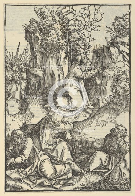 The Agony in the Garden, from Speculum passionis domini nostri Ihesu Christi, 1507. Creator: Hans Schäufelein the Elder.