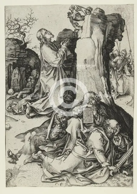 The Agony in the Garden, late 15th century. Artist: Martin Schongauer.