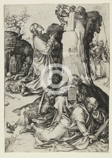 The Agony in the Garden, late 15th century. Artist: Martin Schongauer.
