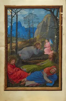 The Agony in the Garden; Prayer Book of Cardinal Albrecht of Brandenburg, about 1525-1530. Creator: Simon Bening