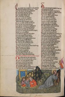 The Agony in the Garden; Weltchronik, about 1400-1410. Creator: Unknown