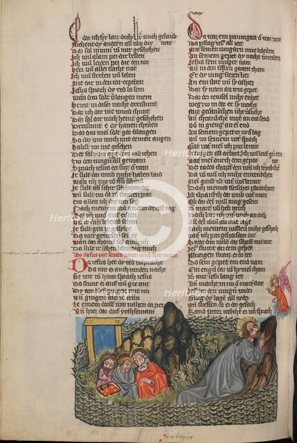 The Agony in the Garden; Weltchronik, about 1400-1410. Creator: Unknown.