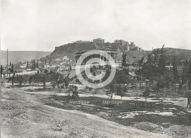 The Agora and Acropolis, Athens, Greece, 1895.  Creator: Unknown.