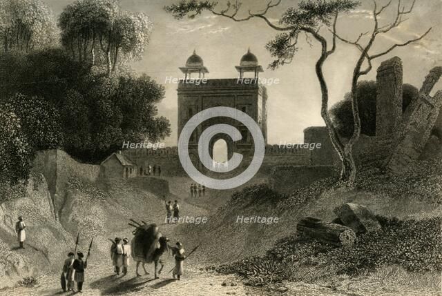 'The Agra Gate, Chauter Serai', 1835. Creator: William Daniell.