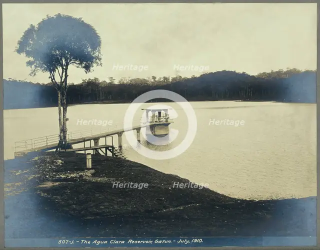 The Agua Clara Reservoir, Gatun: part of the Panama Canal Zone waterworks, 1910. Creator: Unknown.