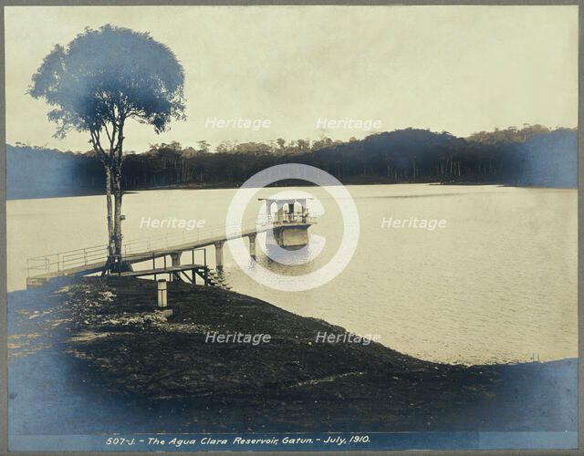 The Agua Clara Reservoir, Gatun: part of the Panama Canal Zone waterworks, 1910. Creator: Unknown.