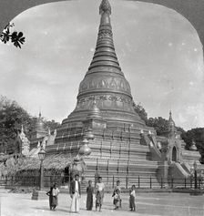 The Aindow Yak Pagoda, Mandalay, Burma, 1908. Artist: Stereo Travel Co