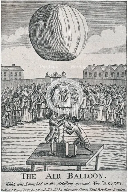 'The Air Balloon', 1783, (1920). Creator: Unknown.