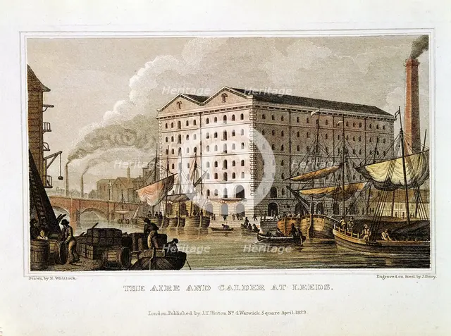 The Aire and Calder Navigation, Leeds, Yorkshire, 1828. Creator: John Shury.
