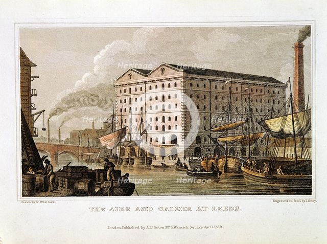 The Aire and Calder Navigation, Leeds, Yorkshire, 1828. Creator: John Shury.