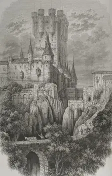 The Alcazar, Segovia, Spain, 1856. Creator: Wiesener