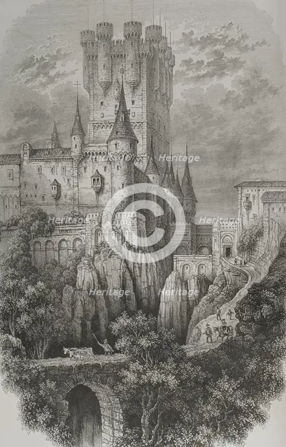 The Alcazar, Segovia, Spain, 1856. Creator: Wiesener.