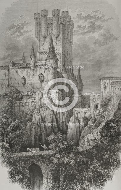 The Alcazar, Segovia, Spain, 1856. Creator: Wiesener.