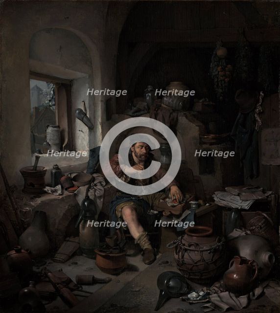 The Alchemist, 1663. Artist: Bega, Cornelis Pietersz. (1631/2-1664)