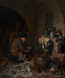 The Alchemist, 1663. Creator: Cornelis Bega