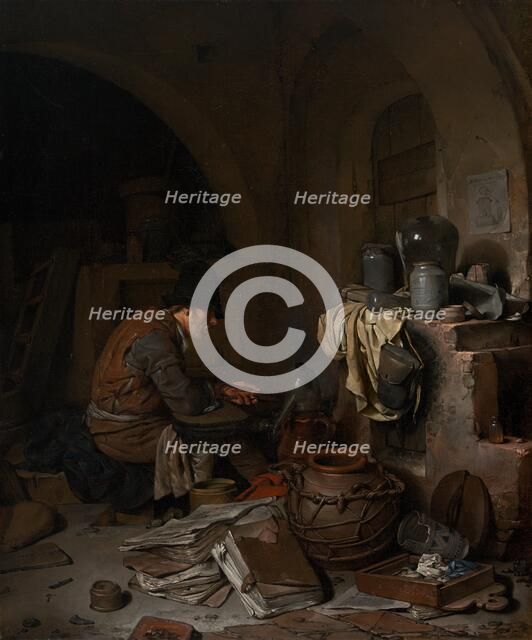 The Alchemist, 1663. Creator: Cornelis Bega.