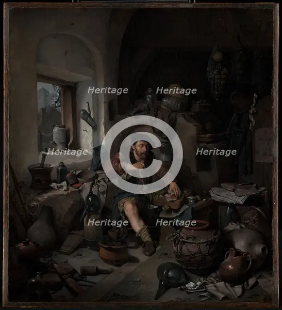The Alchemist, 1663. Creator: Cornelis Bega.