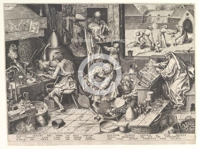 The Alchemist, after 1558. Creator: Philip Galle.