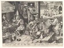 The Alchemist, after 1558. Creator: Philip Galle