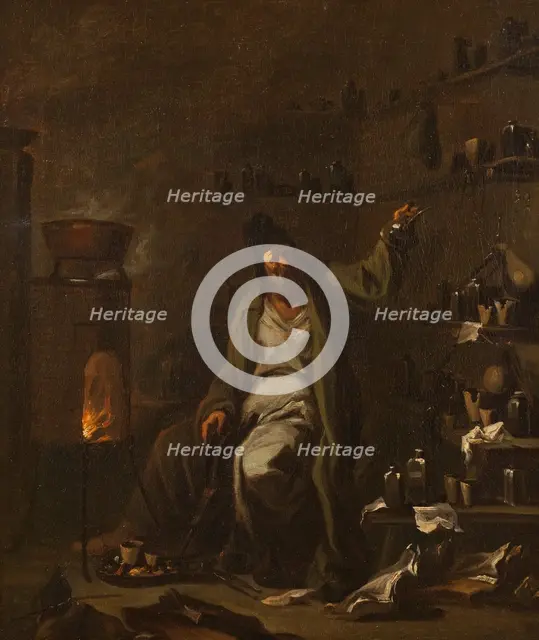The Alchemist, late 17th-mid 18th century. Creator: Alessandro Magnasco.