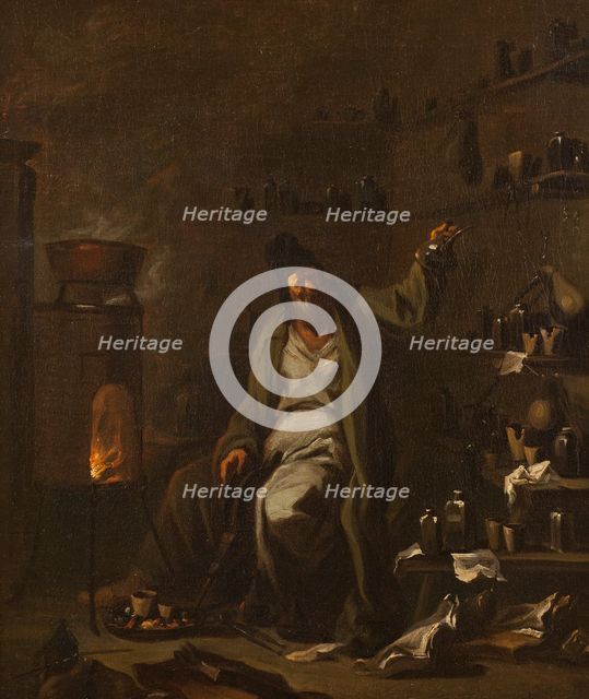The Alchemist, late 17th-mid 18th century. Creator: Alessandro Magnasco.