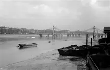The Albert Bridge, Chelsea Embankment, London, c1945-c1965. Artist: SW Rawlings