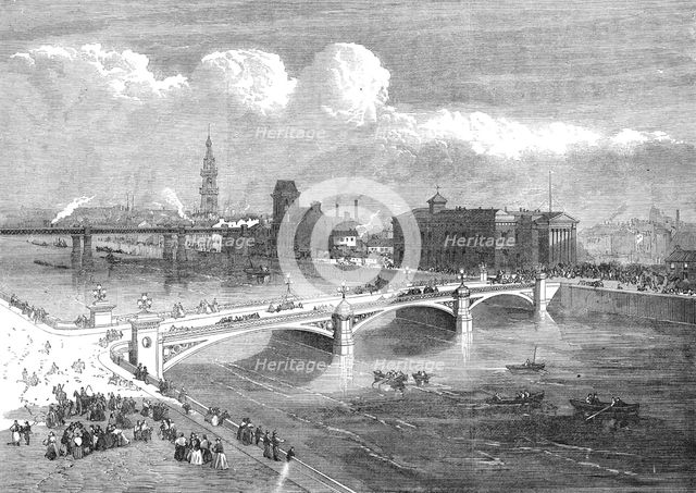 The Albert Bridge, Glasgow, opened last week, 1871. Creator: Unknown.