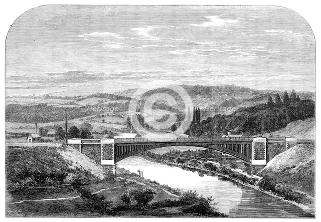 The Albert Edward Bridge of the Coalbrookdale Railway over the Severn, 1864. Creator: Unknown.