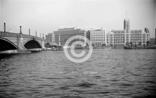 The Albert Embankment and Lambeth Bridge, London, c1950-c1965. Artist: SW Rawlings