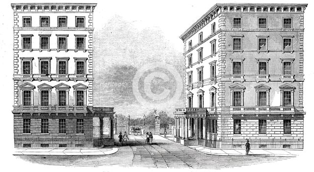 The Albert Gate, Hyde Park, Knightsbridge, 1844. Creator: Unknown.