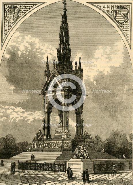 'The Albert Memorial', c1876. Creator: Unknown.
