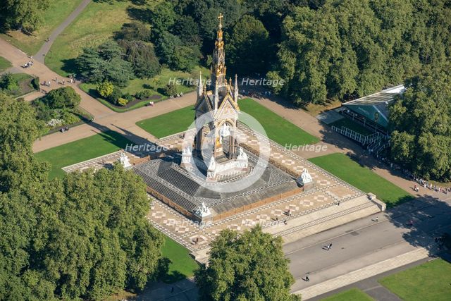 The Albert Memorial in Kensington Gardens, Kensington, London, 2021. Creator: Damian Grady.