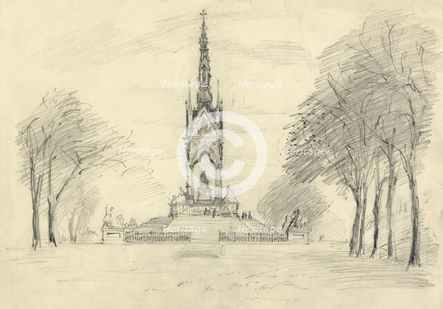 The Albert Memorial, Kensington Gardens, London, c1950. Creator: Shirley Markham.
