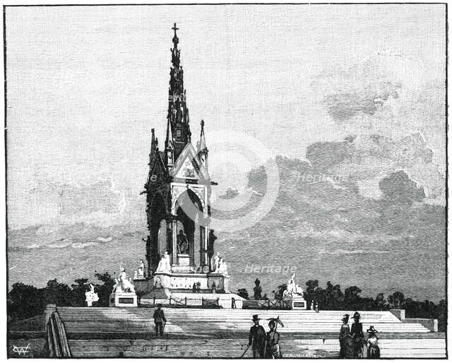 The Albert Memorial, Kensington, London, 1900. Artist: Unknown