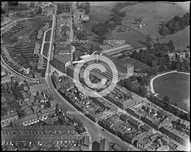 The Albert Silk Mills and environs, Macclesfield, Cheshire, c1930s. Creator: Arthur William Hobart.