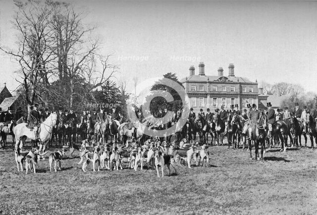 'The Albrighton Hounds: A Meet at Stretton', c1903, (1903). Artist: Unknown.
