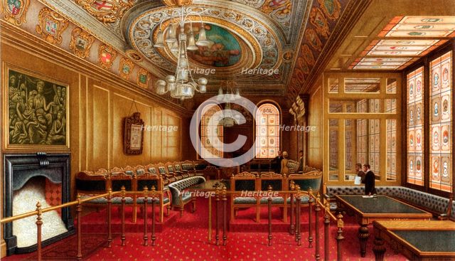 The Aldermen's Court Room, Guildhall, City of London, 1886.Artist: William Griggs
