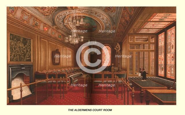 The Aldermens Court Room, 1886. Artist: Unknown.