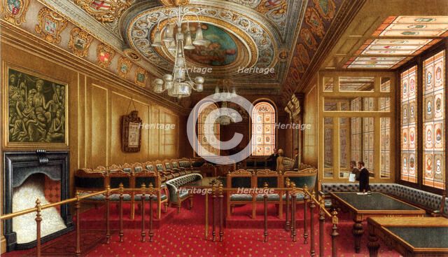 The Aldermen's Court Room, Guildhall, City of London, 1886.Artist: William Griggs