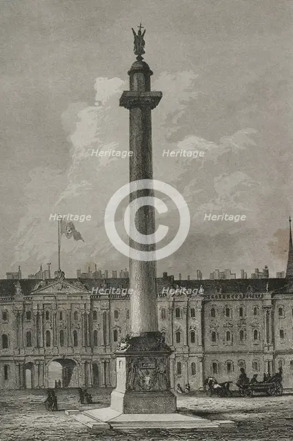 The Alexander Column, Saint Petersburg, Russia, 1839.  Creator: Augustin François Lemaitre.