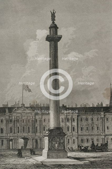 The Alexander Column, Saint Petersburg, Russia, 1839.  Creator: Augustin François Lemaitre.