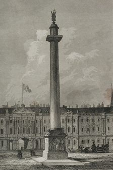 The Alexander Column, Saint Petersburg, Russia, 1839. Creator: Augustin François Lemaitre