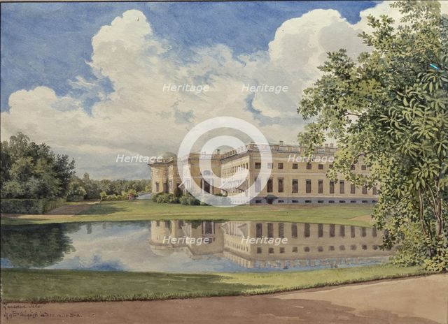 The Alexander Palace in Tsarskoye Selo, 1831. Artist: Reutern, Gerhard Wilhelm, von (1794-1865)