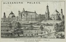 The Alexandra Palace, Muswell Hill N., from the bicycle track, 19th century. Creator: Unknown