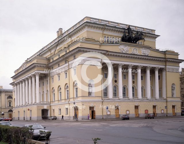 The Alexandrinsky Theatre in Saint Petersburg, 1828-1832. Artist: Rossi, Carlo (1775-1849)