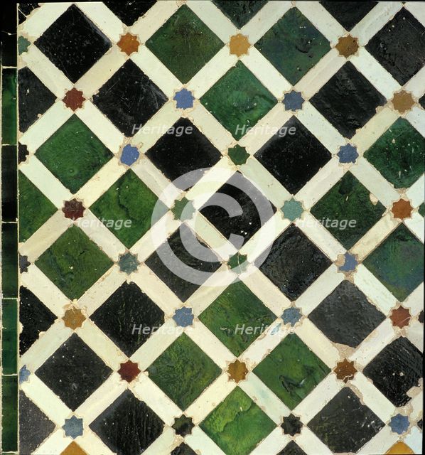 The Alhambra, detail of a wall decoration.