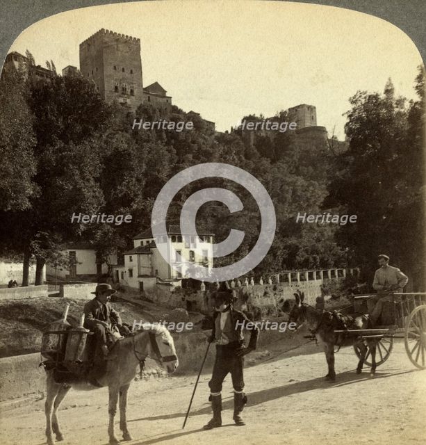 The Alhambra, Granada, Andalusia, Spain.Artist: Underwood & Underwood