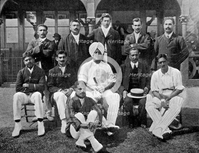 The all-India cricket team of 1911 (1912). Artist: Unknown